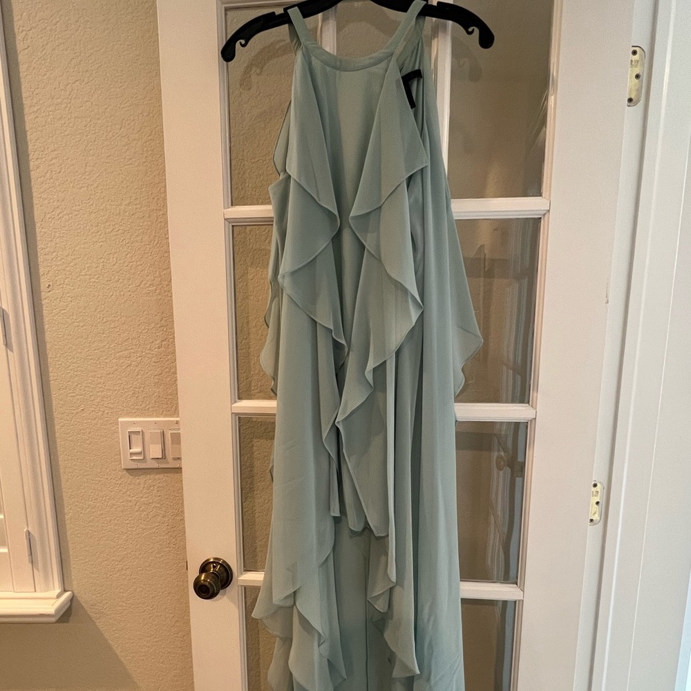 Blue sheer dress